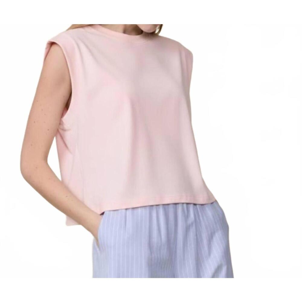NEW BELLE D'AMOUR oversized loose fit tee in baby pink